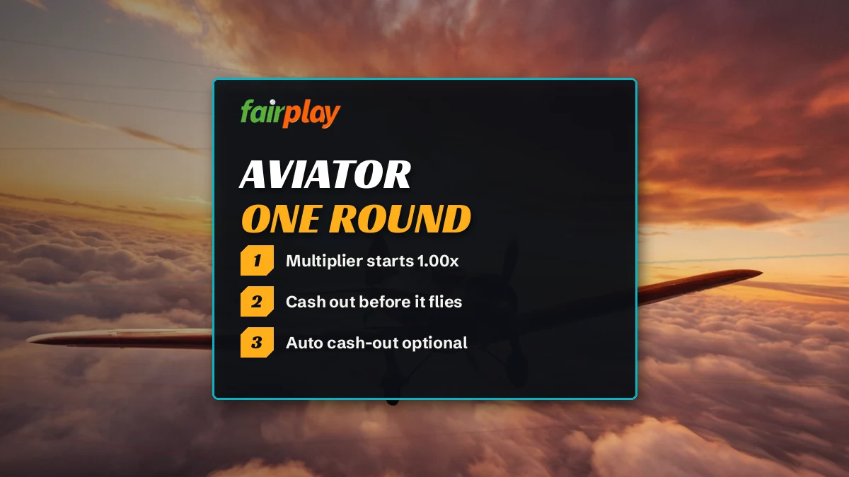 Player watching two open bets ride one flight in the FairPlay Aviator lobby