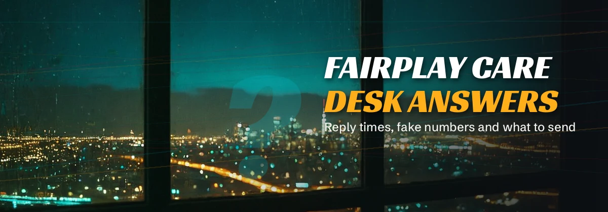 Row of saved chat threads showing the FairPlay Login Desk contact pinned at the top