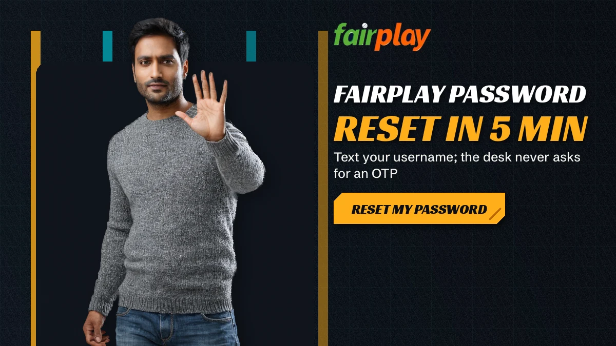 Player holding a phone while a fresh temporary password arrives in chat