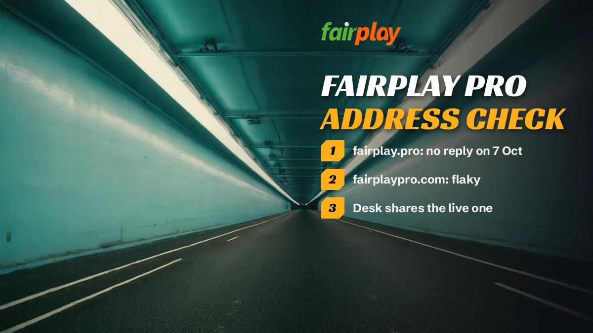 Player comparing several FairPlay addresses on a phone before choosing where to sign in
