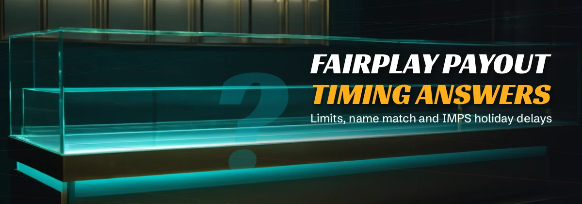 Desk notes listing FairPlay payout limits next to a question card